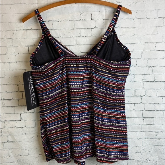 Miraclesuit NWT 6552447 Shimmer Links Love Knot Underwire Tankini Top 16 Vacay - Picture 14 of 16